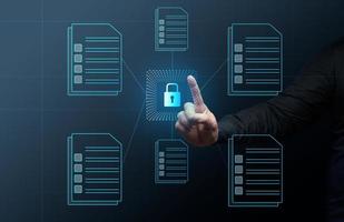 dati privacy. protezione di personale dati e aziendale documento gestione sistema. Software per sicurezza, ricerca e gestione di aziendale File foto