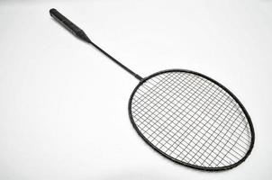 tennis racchetta su bianca foto