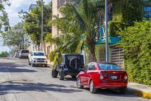 playa del carmen quintana roo mexico 2021 strada tipica e paesaggio urbano di playa del carmen mexico. foto