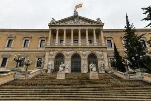 nazionale biblioteca di Spagna biblioteca nacional de espana è un' maggiore pubblico biblioteca, maggiore nel Spagna e uno di maggiore biblioteche nel il mondo. esso è collocato nel Madrid, su il paseo de recoletos. foto