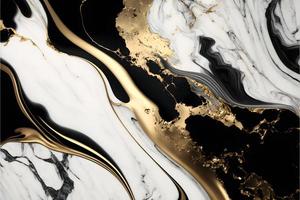 elegante Nero, bianca, e oro marmo sfondo struttura per uso nel design progetti foto