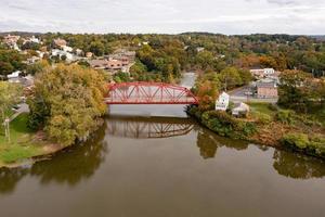 esopo torrente ponte nel Ulster contea, nuovo york. un' attraverso capriata ponte al di sopra di esopo torrente su noi 9w nel salsicce, nuovo york. foto