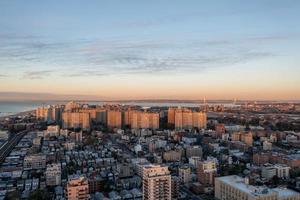 aereo Visualizza lungo coney isola nel brooklyn, nuovo York a Alba. foto