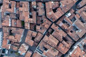 aereo Visualizza di il vecchio veneziano tetti nel Venezia, Italia. foto