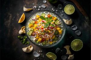 ceviche alta qualità immagini vetrina Questo Amati tradizionale piatto nel tutti suo gloria, a partire dal classico strada cibo per buongustaio stili. Perfetto per libri di cucina, cibo blog, menù foto