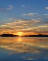 sera nel Meclemburgo lago quartiere, Germania foto