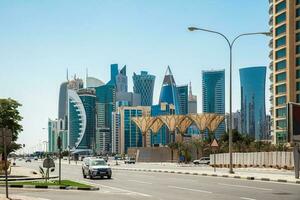 strada per doha città centro foto