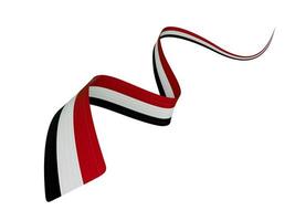 3d bandiera di Siria nazione, 3d ondulato nastro bandiera di Siria su bianca sfondo, 3d illustrazione foto