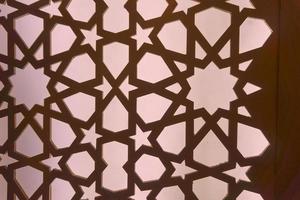 silhouette di laser tagliare modello pannello con arancia luce. arabo ornamentale pannello impostare. silhouette o controluce ornamento per sfondo. foto