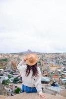 donna viaggiatore nel cappadocia, tacchino foto