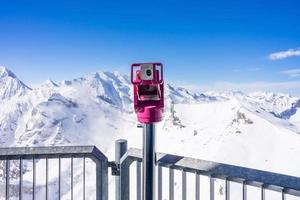 Binocolo a gettoni a Murren, Svizzera foto