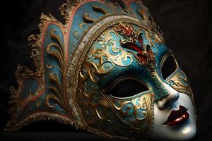 elegante maschera di veneziano carnevale foto