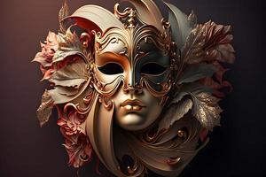 elegante composizione con veneziano carnevali maschera foto