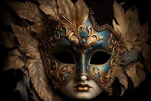 elegante maschera di veneziano carnevale foto