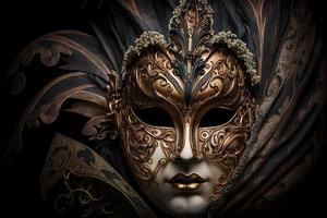 elegante maschera di veneziano carnevale foto
