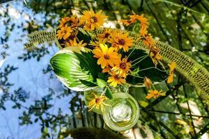 fiore decorazione nel il vetrina foto