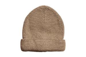 421 beige Beanie cappello isolato su un' trasparente sfondo foto