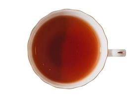 1975 bianca tazza con tè isolato su un' trasparente sfondo foto