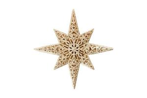 4840 d'oro Natale stella decorazione isolato su un' trasparente sfondo foto