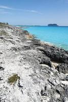 metà Luna banco di sabbia isola costa e un' crociera nave foto