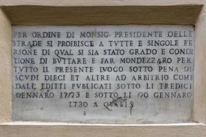 Roma marmo iscrizione editto ordine foto