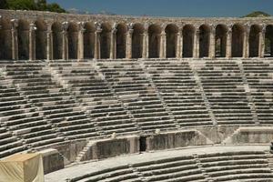 Teatro di aspendo antico città nel antalya, turkiye foto