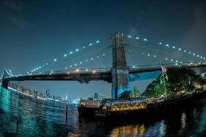 Manhattan notte Visualizza a partire dal brooklyn foto