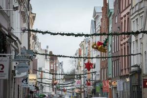 Natale decorazione nel huxstraße Lubecca nord Germania strada foto