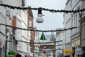 Natale decorazione nel huxstraße Lubecca nord Germania strada foto