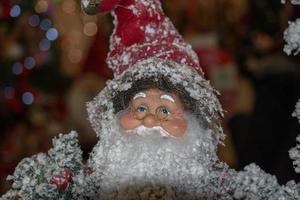 Santa Claus viso vicino su dettaglio foto