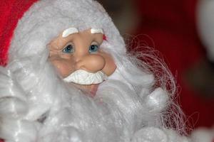 Santa Claus viso vicino su dettaglio foto