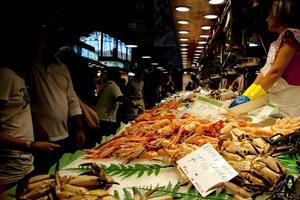 pesce mercato nel Barcellona Spagna foto