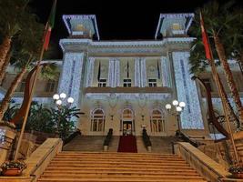 sanremo, Italia - dicembre 13, 2020 - casinò di sanremo a notte durante inverno stagione foto