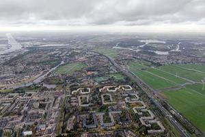 amsterdam canali aereo mentre atterraggio foto