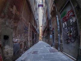 Genova storico palazzo e edifici nel vecchio cittadina foto