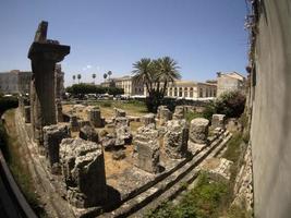 Apollo tempio siracusa sicilia Italia foto