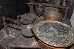 vecchio medievale cucina vicino su foto