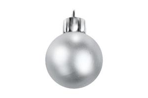 4652 argento Natale palla isolato su un' trasparente sfondo foto