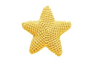 4261 giallo stella cuscino isolato su un' trasparente sfondo foto