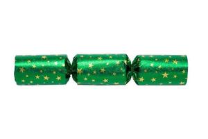 6727 verde Natale cracker isolato su un' trasparente sfondo foto