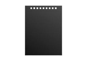 2723 nero carta isolato su un' trasparente sfondo foto
