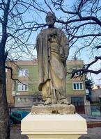 nitra, slovacchia -29.01.2023 statua di il apostolo Peter nel il storico centro di il città. foto