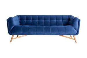 58 blu divano isolato su un' trasparente sfondo foto