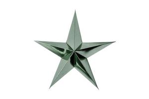 572 verde Natale stella isolato su un' trasparente sfondo foto