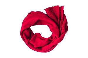 4079 rosso sciarpa isolato su un' trasparente sfondo foto