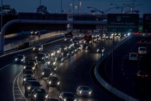 tampa, Stati Uniti d'America - febbraio 7, 2017 - Florida congestionato autostrade a notte foto