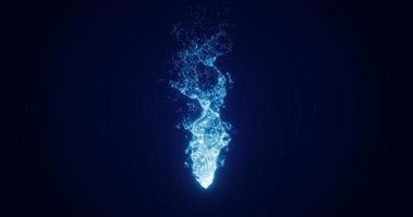 astratto blu liquido acqua raggiante con magico energia su un' buio sfondo. astratto sfondo foto