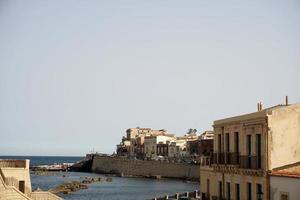 ortigia siracusa sicilia Italia vecchio case foto