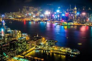 paesaggio urbano di hong kong, cina foto
