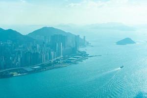 paesaggio urbano della città di hong kong, cina foto